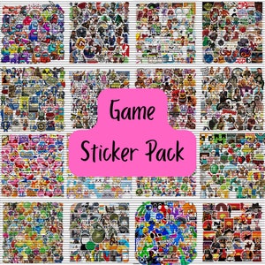 Sticker pack of 10 Gaming Sticker Grab Bag, Cute Stickers, Kawaii Assorted Stickers, journaling stickers, cozy stickers, Cartoon stickers