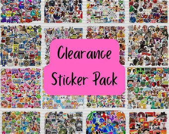 Clearance Sticker pack of 10 Sticker Grab Bag, Cute Stickers, Kawaii Assorted Stickers, journaling stickers, cozy stickers, Cartoon stickers