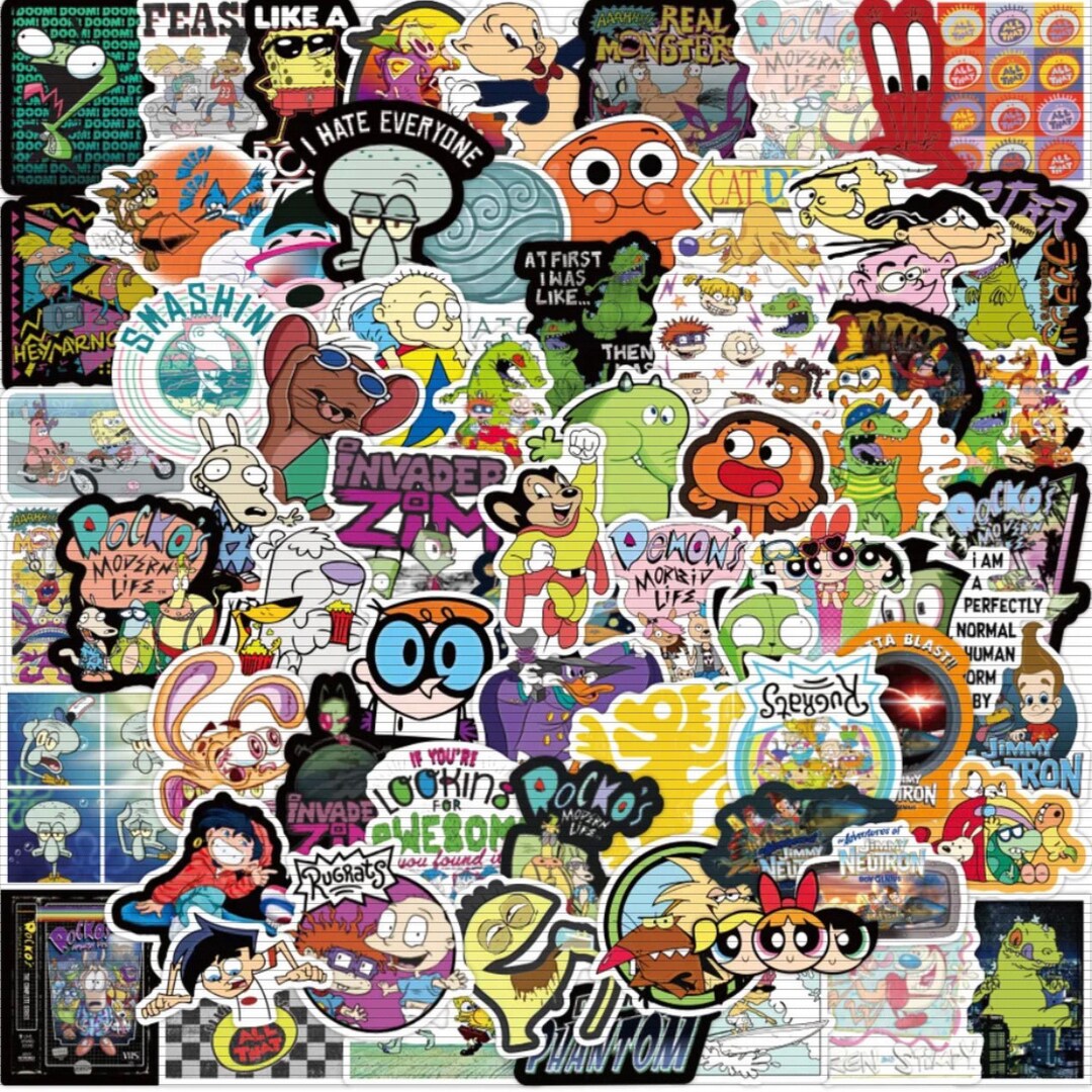 Pack of 10 Cartoon Stickers, CN Stickers, Scrapbook Stickers ...