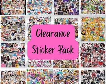 Clearance Sticker pack of 10 Sticker Grab Bag, Cute Stickers, Kawaii Assorted Stickers, journaling stickers, cozy stickers, Cartoon stickers