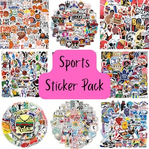 Sticker pack of 10 Sports Sticker Grab Bag, Cute Stickers, Kawaii Assorted Stickers, journaling stickers, cozy stickers, Cartoon stickers