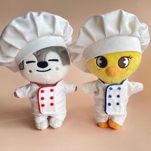 Chef's uniform for Skzoo, Stray kids plushies clothes, Skzoo clothes, skzoo wear, skzoo outfit