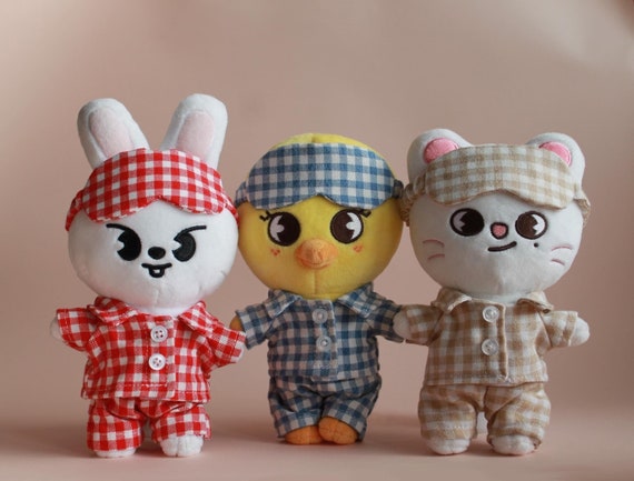 Pajama Set for Skzoo, Stray Kids Plushies Clothes, Skzoo Clothes
