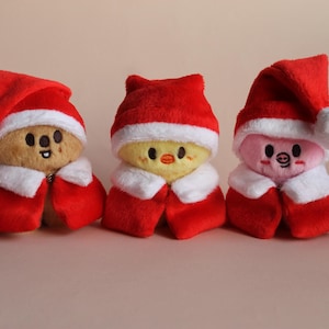 Vestito natalizio Skzoo, set natalizio per Skzoo 10 cm, vestiti di peluche Stray Kids, vestiti Skzoo, abbigliamento Skzoo, vestito Skzoo