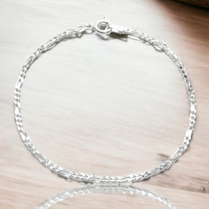 Delicate Sterling Silver Figaro Bracelet/Anklet (1.5mm)