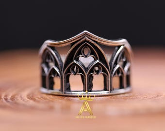 Gothic Window Ring Gothic Church window ring Silver Ring Silver 925 Window Ring Church Window Ring