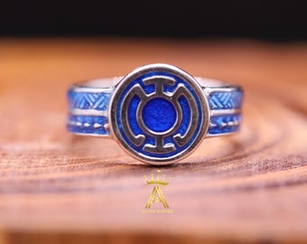 Silver Blue Ring Silver 925 Blue Lantern