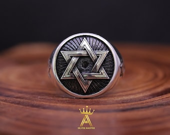 Star Ring Silver Star Ring Star of David Ring Silver 925 David Ring