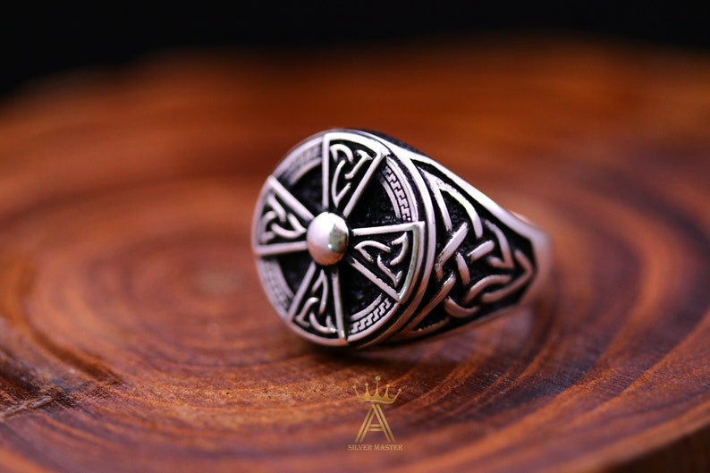 Celtic Cross Ring Celtic Knot Ring Cross Ring Silver Cross Ring Silver ...