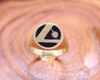 Round Brass Super Heroes Ring Legion of Super Heroes Flight Ring