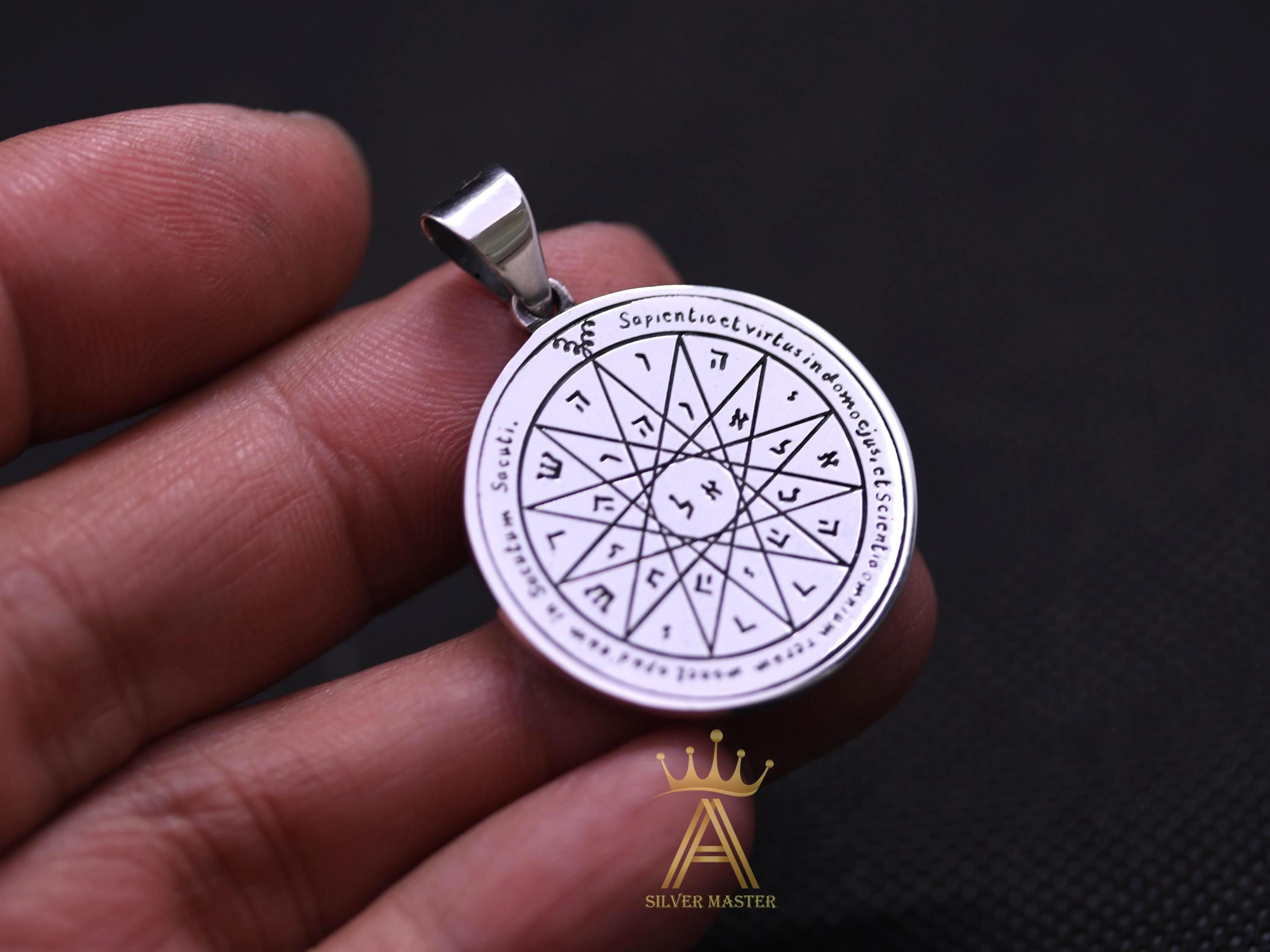 4th Silver 925 Sterling Silver 4th Pentacle of Mercury Pendant - Etsy
