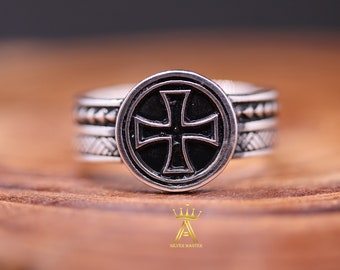 Cross Ring Fashion Cross Ring Silver Ring Silver 925 Black Cross Ring