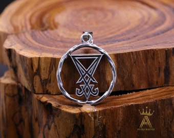 Lucifer Pendant Lucifer Jewelry Lucifer Round Pendant Lucifer Silver Pendant Silver 925