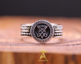 Lucifer Signet Ring, Sterling Silver 925