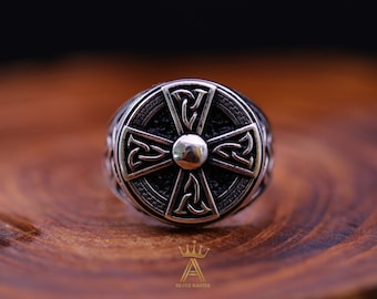Celtic Cross Ring Celtic Knot Ring Cross Ring Silver Cross Ring Silver Celtic Ring
