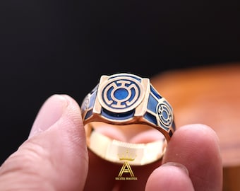 Blue Ring Blue Lantern Fashion Brass Ring Blue Lantern Corp