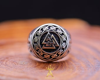 Valknut Ring Valknut Viking Ring Silver Valknut Ring Silver 925 Valknut Viking Jewelry