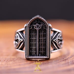 Church Window Ring Cathedral Window Ring Gothic Ring Church Door Ring Gothic Cathedral Ring Silver 925