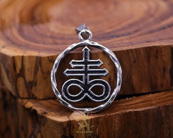 Satanic Cross Pendant Satanic Pendant Cross Pendant Satanic Cross Leviathan Pendant Silver 925