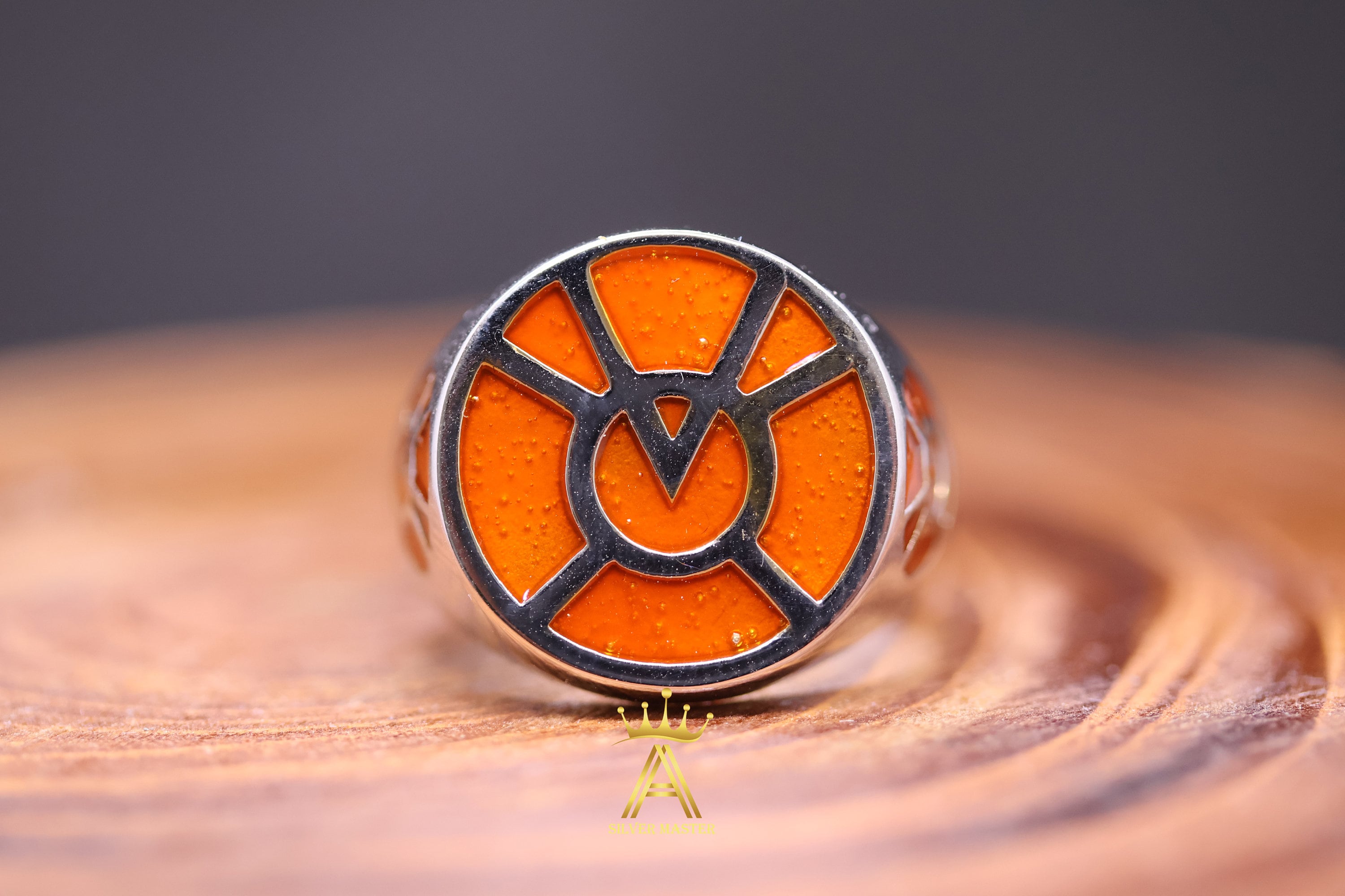 Orange Ring Silver Orange Ring Orange Lantern Silver Ring Silver 