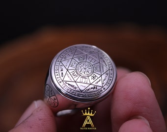 Seal of The Seven Archangels Ring Silver Ring Silver 925 Seven Archangels Ring