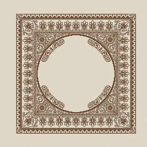 Patrón Vintage de Mantel en Punto de Cruz PDF, Diseño Retro de Un Solo Color, Decoración para el Hogar, Patrón histórico de punto de cruz