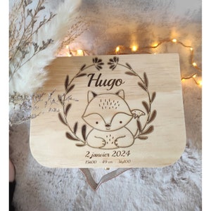 Customizable wooden suitcase, birth box, engraved box, souvenir box, wooden box, personalized suitcase, gift box, suitcase