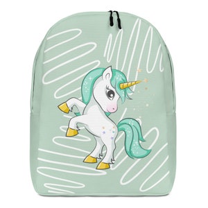 Minimalist Backpack  with unicorn