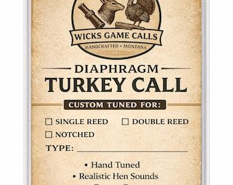 Double Reed Diaphragm Turkey Mouth Call