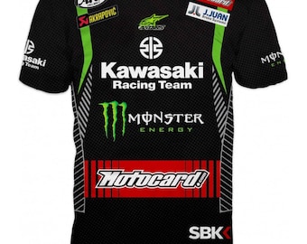 Kawasaki Monster レーシングシャツ Monster Energy Kawasaki Short Sleeve T-Shirt | eBay