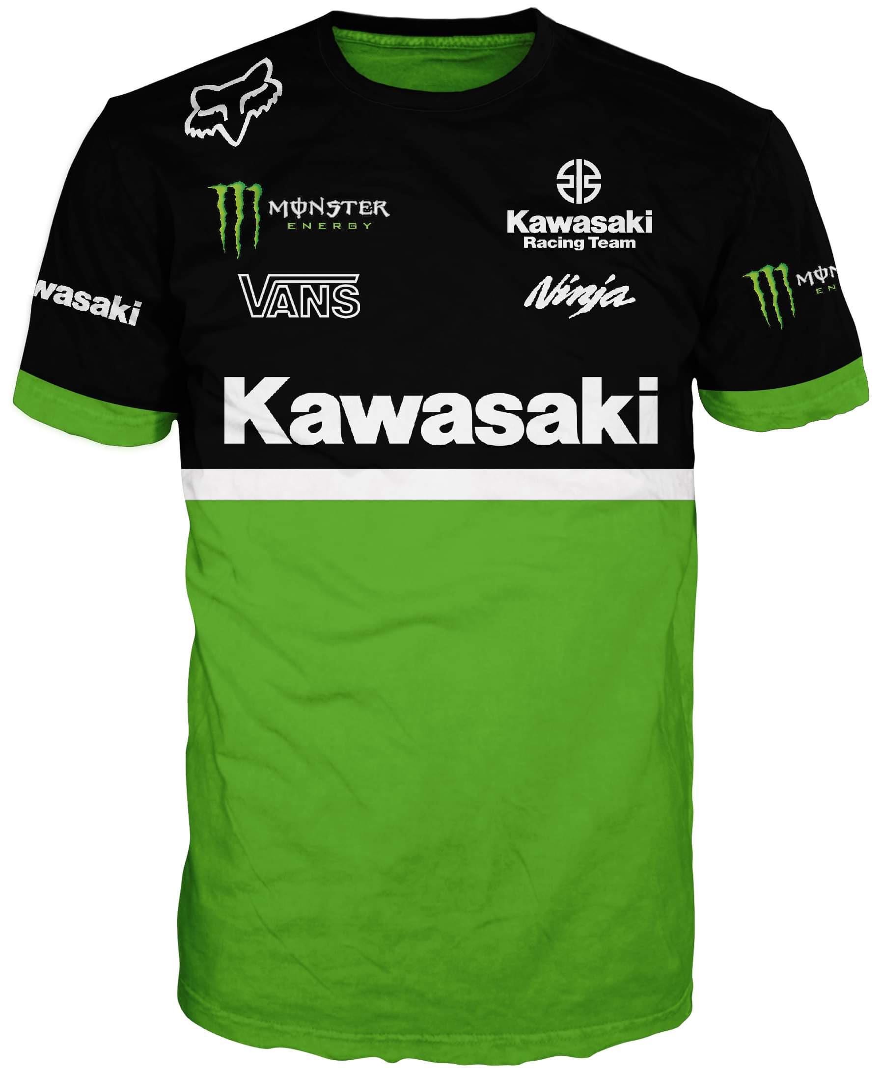 Men's T-shirt Kawasaki Racing Team Motorsport Size S- 3XL