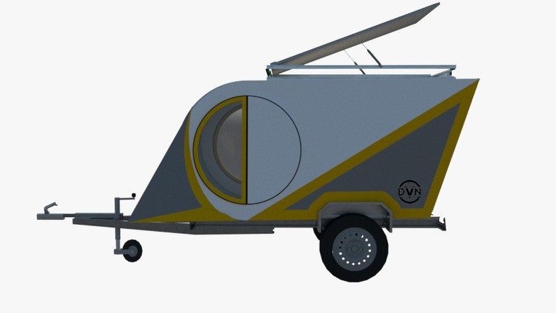 CARAVAN, BIRD Caravan, TRAILER Caravan, Recreational Vehicle, Kitchen Box, Outdoor, Adventure, Camping, Nature, Creative, CampingBox image 2