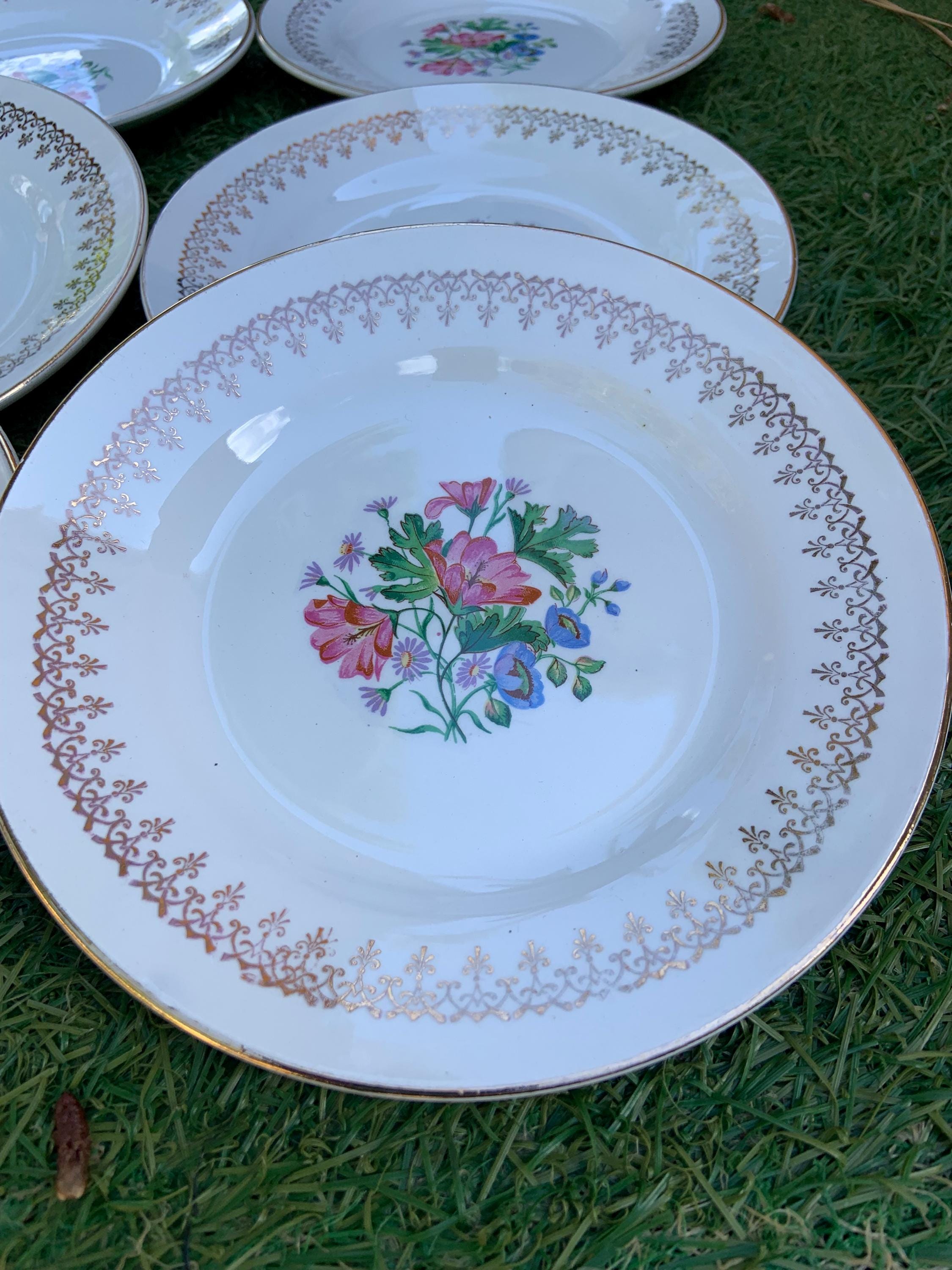 Assiettes Digoin Sarreguemines modèle ÉCOSSAIS | L'Atelier Imparfait