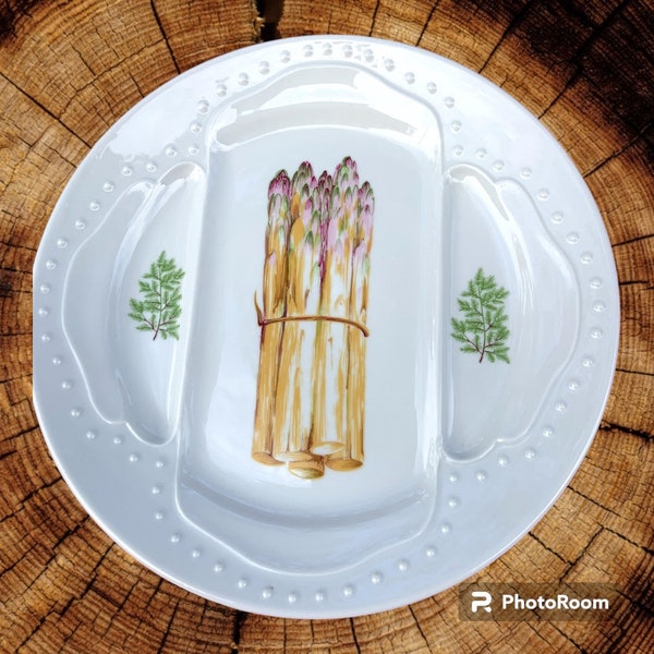 Assiettes à asperges l’hirondelle