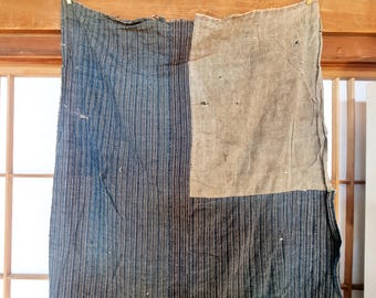Boro Vintage Japanese Antique Large Textile (襤褸) | Indigo