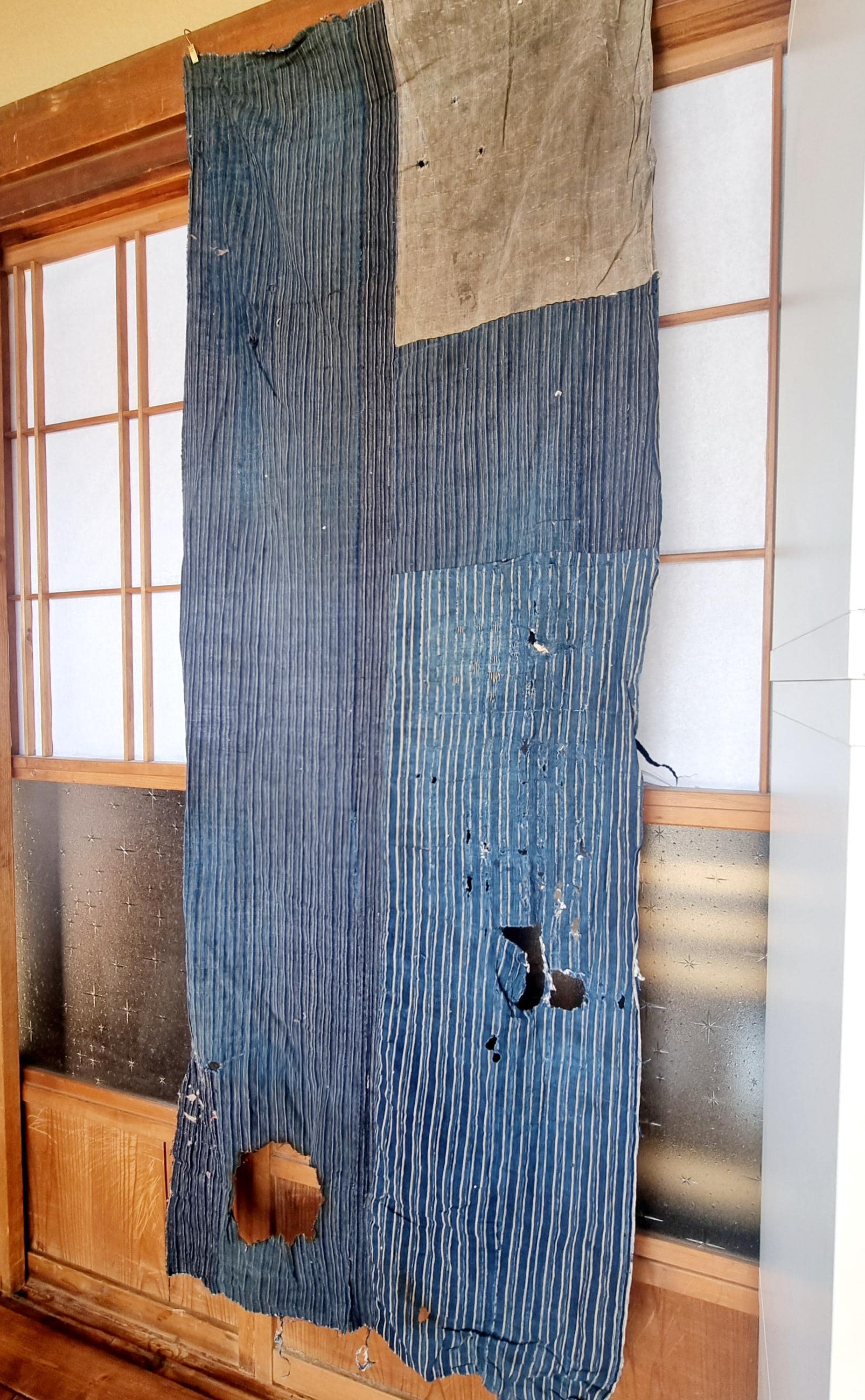 Boro Vintage Japanese Antique Large Textile (襤褸) | Indigo