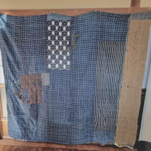 Boro Vintage Japanese Antique Large Textile (襤褸) | Indigo