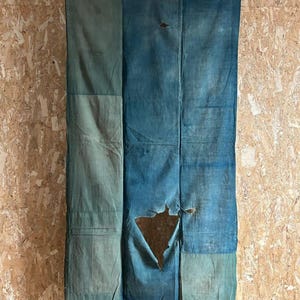 Vintage Japanese Boro Large Textile | Indigo Sashiko Patched Fabric | Antique One-of-a-Kind Wall Art, Blanket, Tapestry, Rug, Japan Art