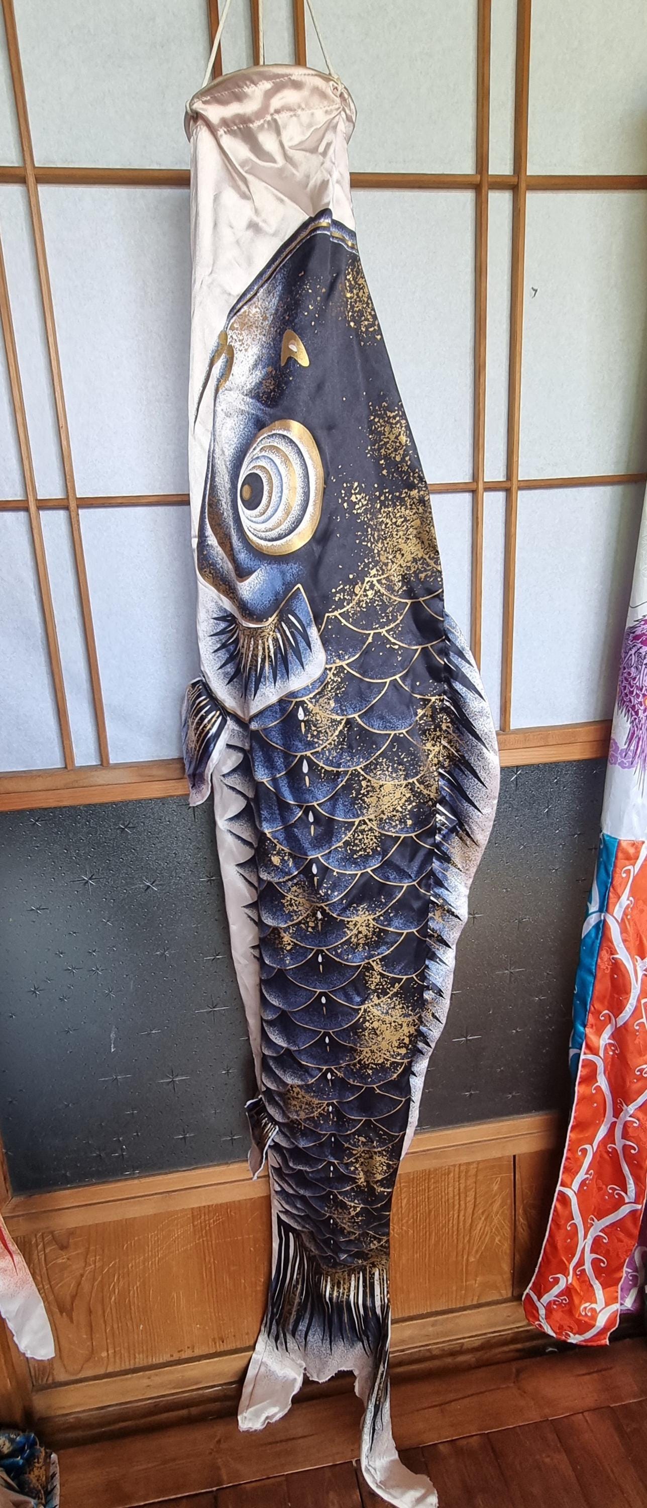Premium Koinobori Japanese Wall Art【鯉のぼり】– Red & Blue Carp