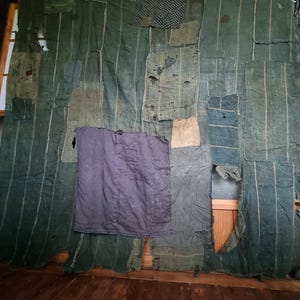 Vintage Japanese Boro Large Textile | Indigo Sashiko Patched Fabric | Antique One-of-a-Kind Wall Art, Blanket, Tapestry, Rug, Japan Art