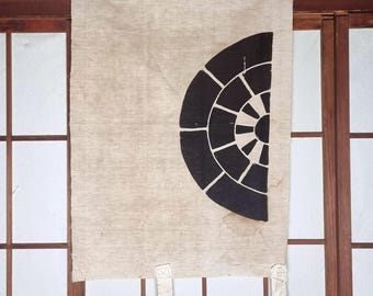 Boro Vintage Japanese Antique Textile (襤褸) | Indigo Sashiko Patchwork Fabric | One-of-a-Kind Wall Art