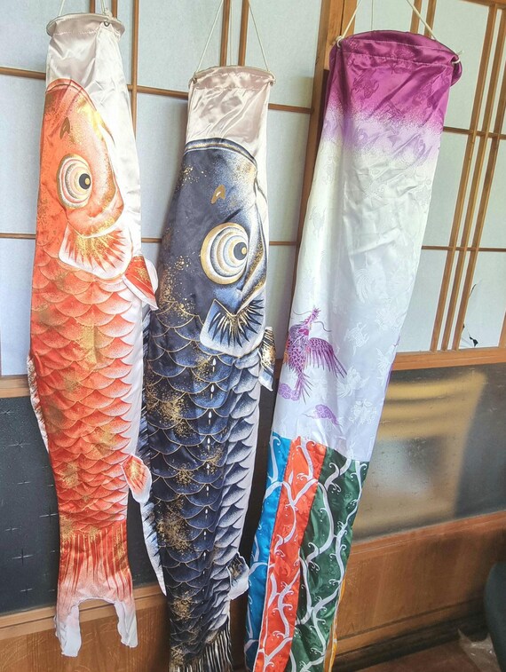 パッチワーク デザインアート 壁掛けインテリア 鯉 carp 縁起物 パッチ