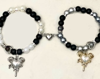 Final Fantasy Beaded Bracelets – Cloud & Tifa Couple Jewelry Set