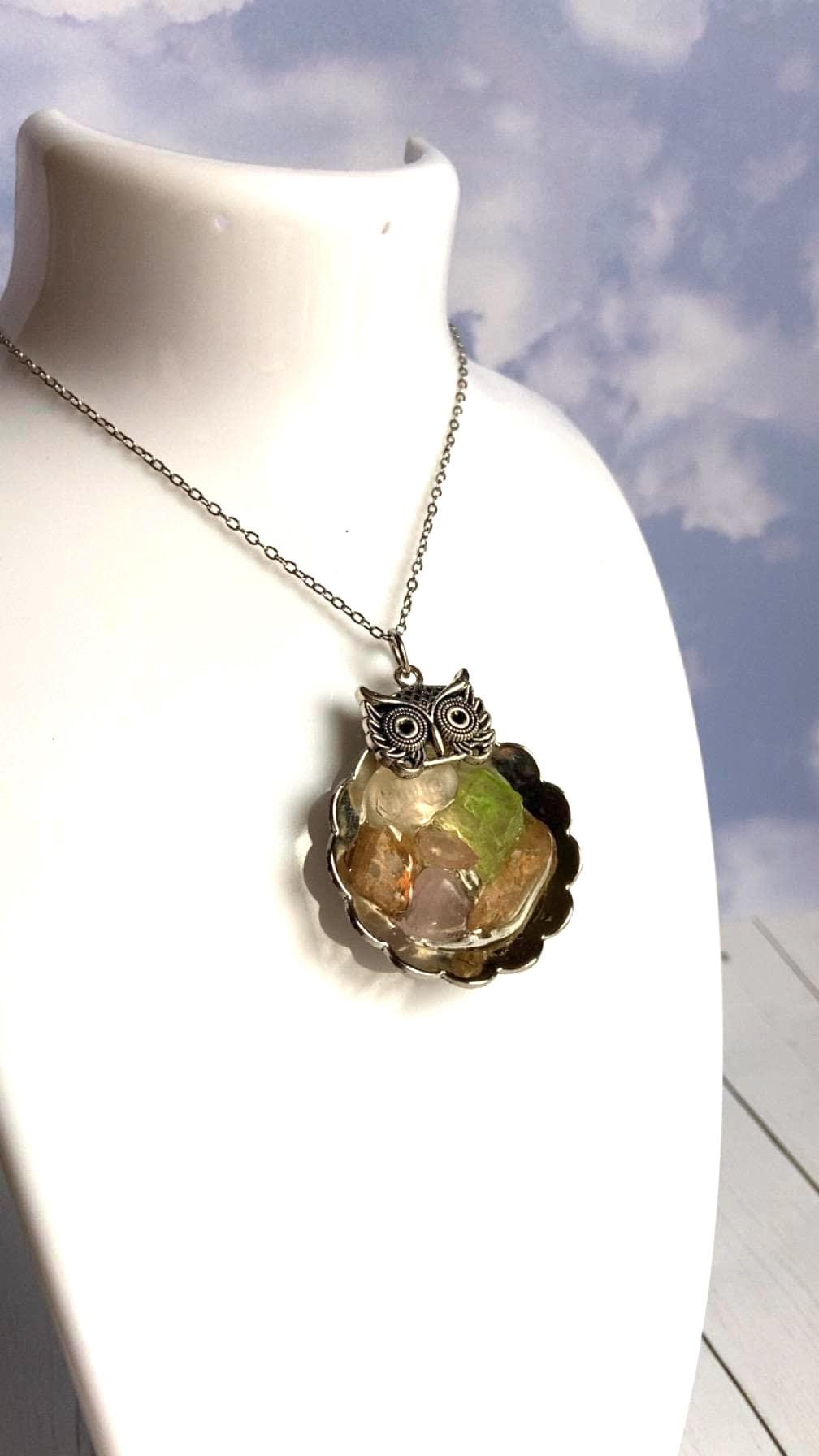 Owl Spoon Pendant Necklace