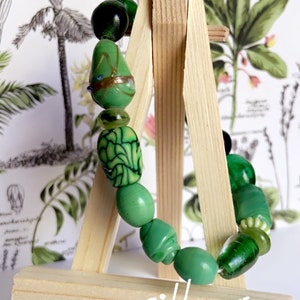 Multi-Green Bead Bracelet