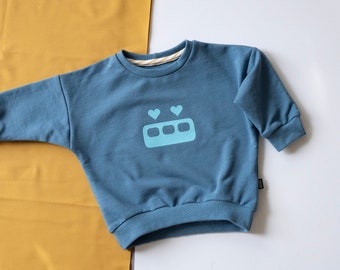 Sweater Herzibahn / aus (Bio-) Sweat für Kinder individuelle Anfertigung