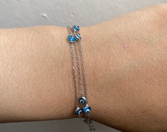 pulsera de mal de ojo, mal de ojo, pulsera de nombre, pulsera de nombre de mal de ojo, regalos