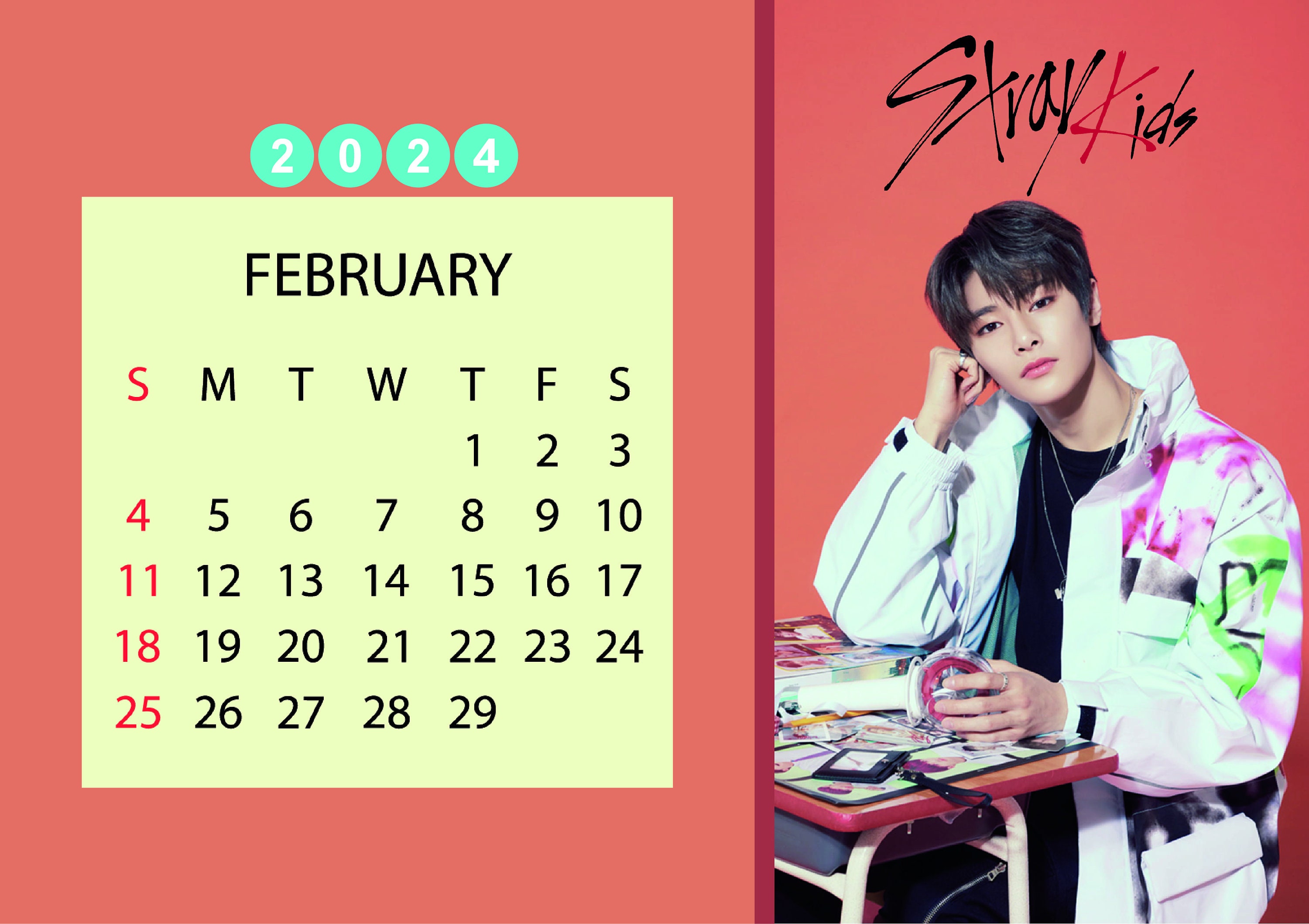 Stray Kids Calendar Printable Digital File Download Etsy