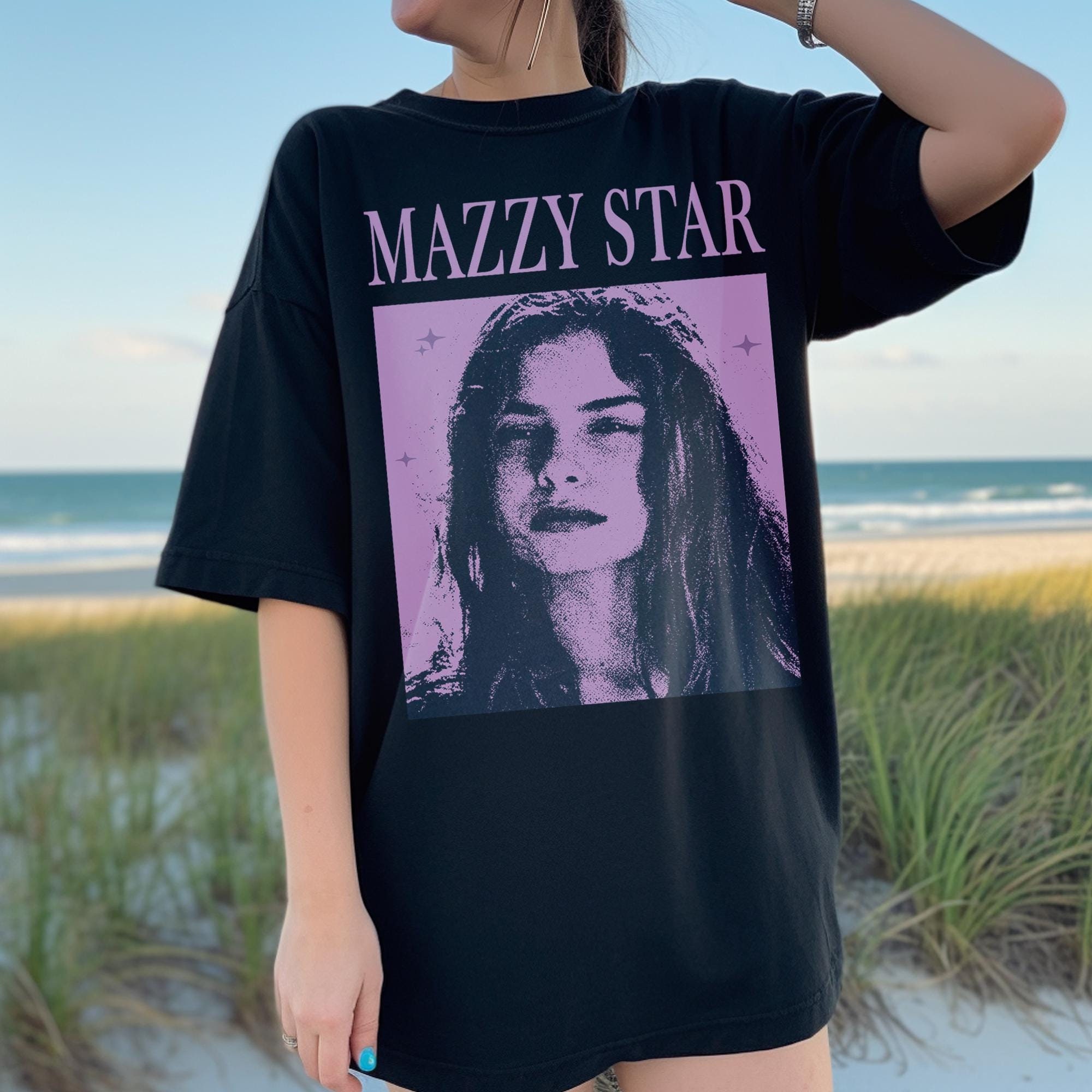 【HI FI FNK】Mazy Star Printed Top Vintage Mazzy Star Shirt cotton 100% reprint tee unisex