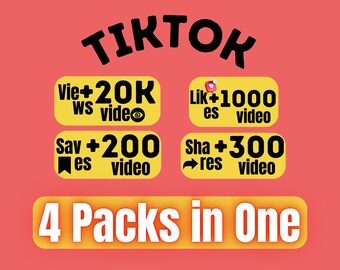 4 packs en un, Renforcement des réseaux sociaux tiktok, Lire la description